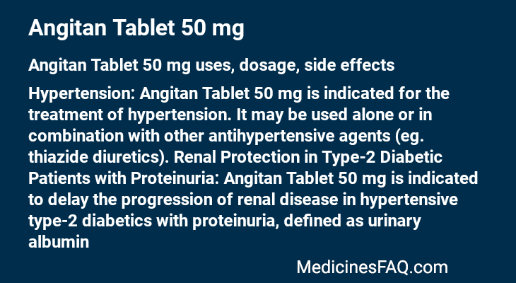 Angitan Tablet 50 mg