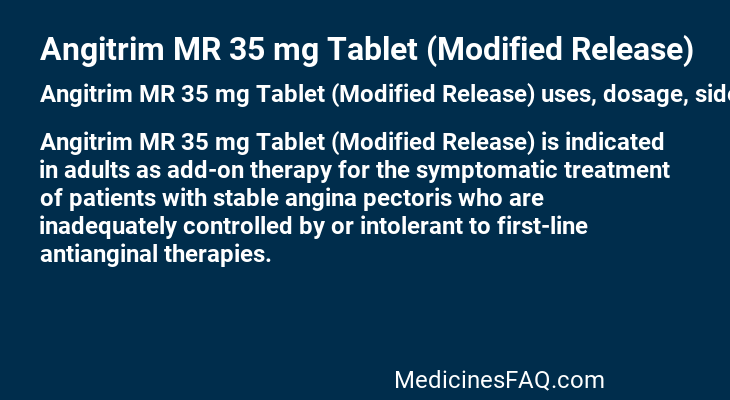 Angitrim MR 35 mg Tablet (Modified Release)