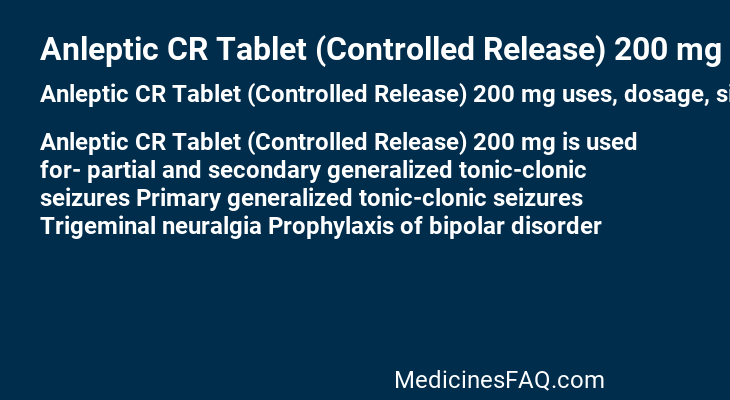 Anleptic CR Tablet (Controlled Release) 200 mg