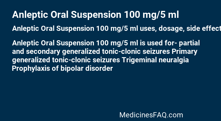 Anleptic Oral Suspension 100 mg/5 ml