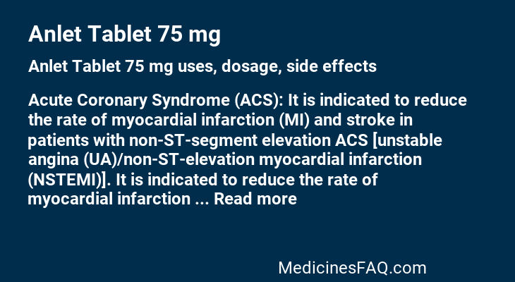 Anlet Tablet 75 mg