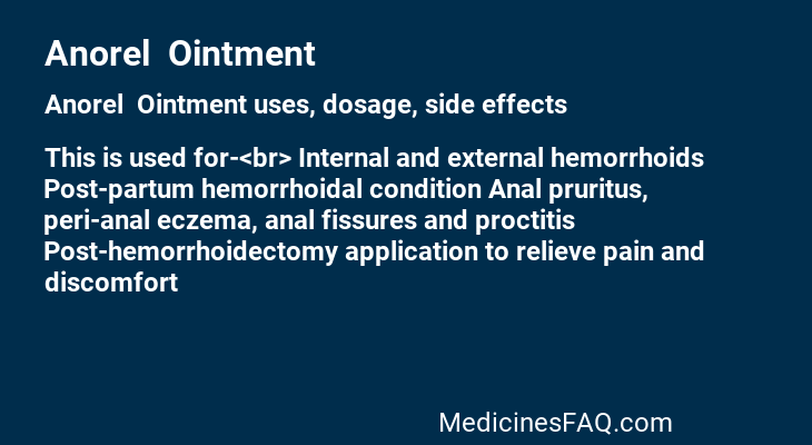 Anorel  Ointment