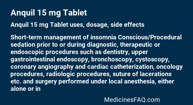 Anquil 15 mg Tablet