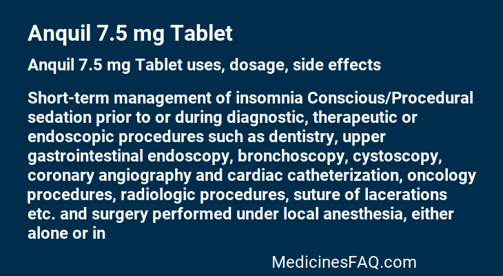 Anquil 7.5 mg Tablet