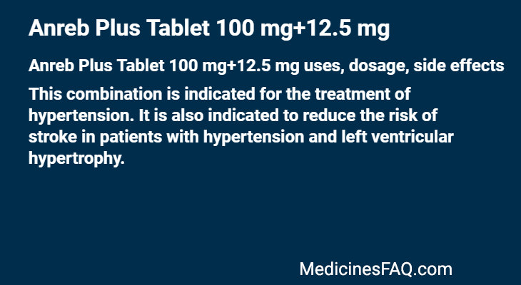 Anreb Plus Tablet 100 mg+12.5 mg