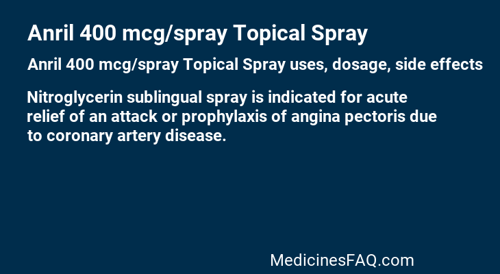 Anril 400 mcg/spray Topical Spray