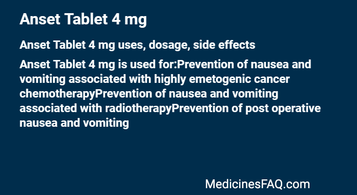 Anset Tablet 4 mg