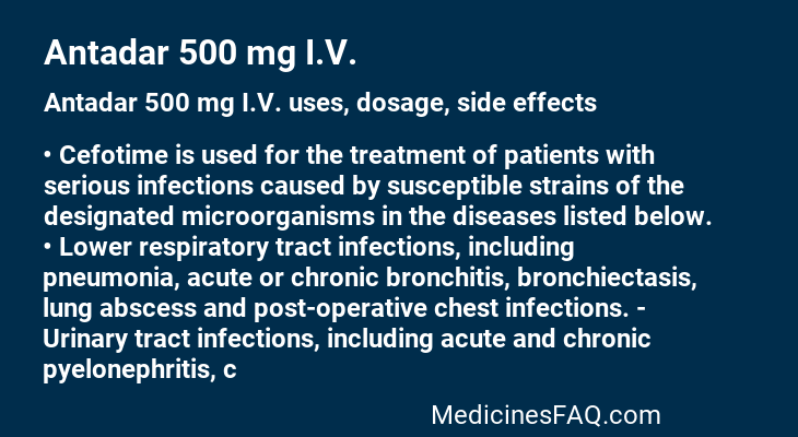 Antadar 500 mg I.V.