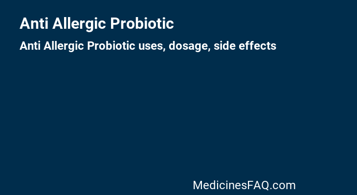 Anti Allergic Probiotic