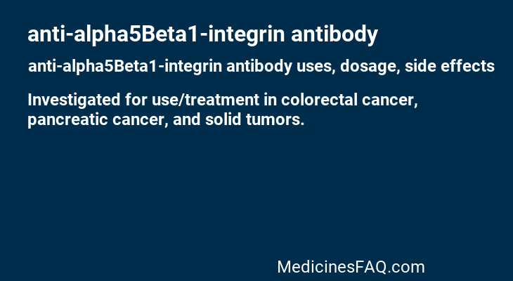 anti-alpha5Beta1-integrin antibody