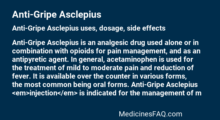 Anti-Gripe Asclepius