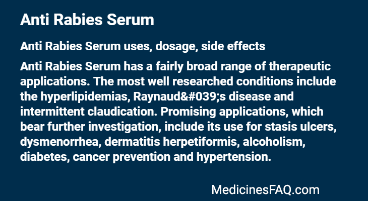 Anti Rabies Serum