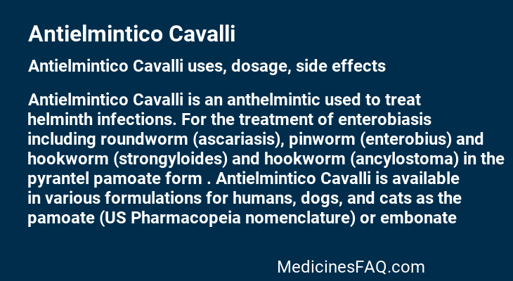 Antielmintico Cavalli