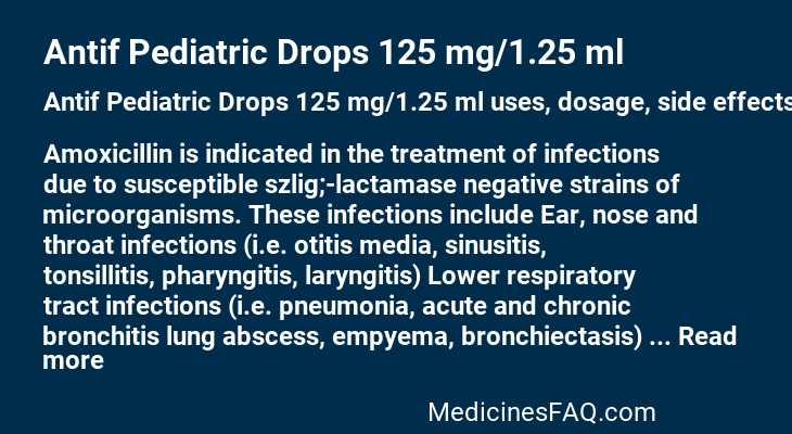 Antif Pediatric Drops 125 mg/1.25 ml