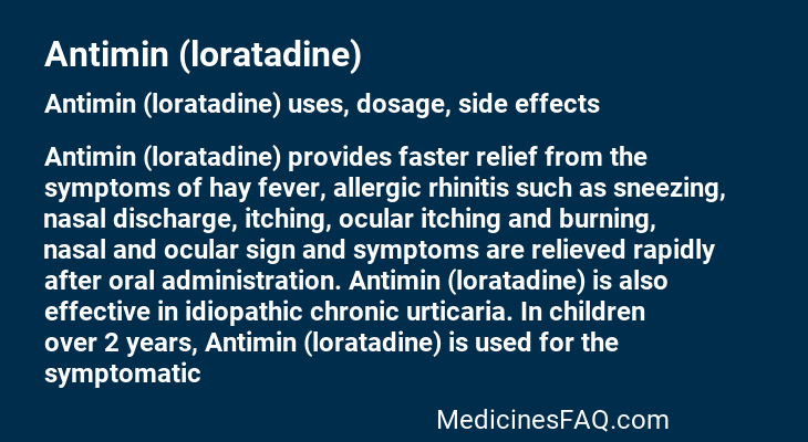 Antimin (loratadine)