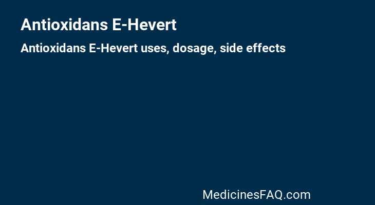 Antioxidans E-Hevert