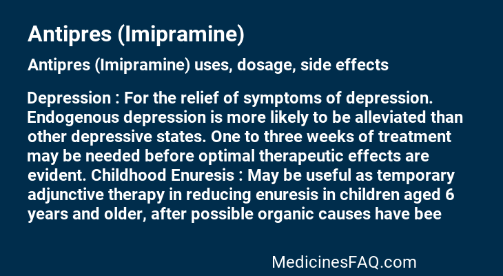 Antipres (Imipramine)