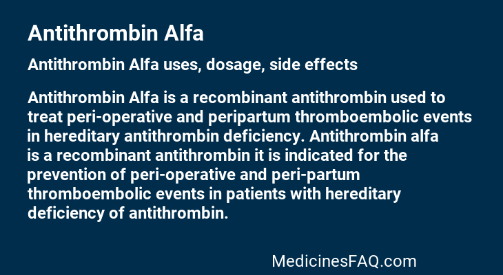 Antithrombin Alfa