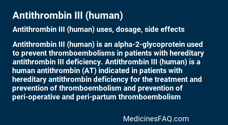 Antithrombin III (human)
