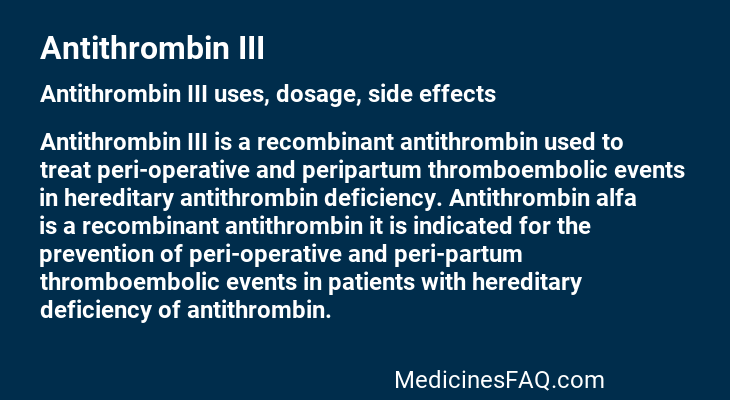 Antithrombin III