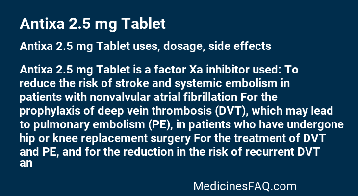 Antixa 2.5 mg Tablet