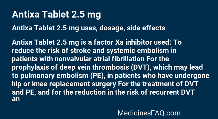 Antixa Tablet 2.5 mg