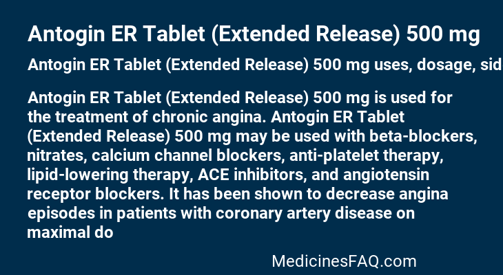 Antogin ER Tablet (Extended Release) 500 mg