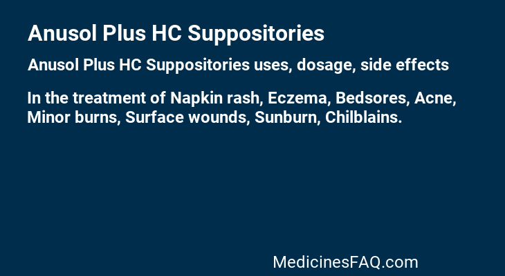 Anusol Plus HC Suppositories