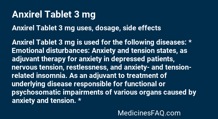 Anxirel Tablet 3 mg