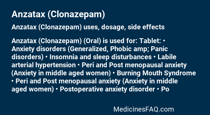 Anzatax (Clonazepam)