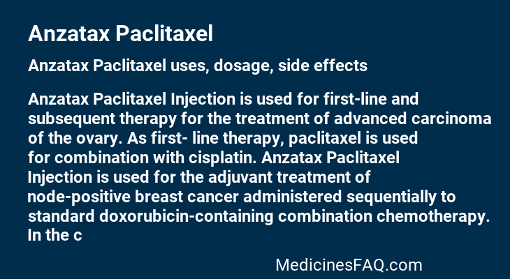 Anzatax Paclitaxel