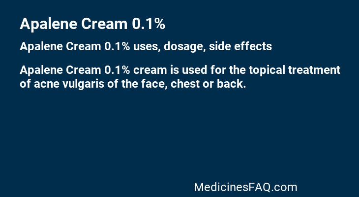 Apalene Cream 0.1%