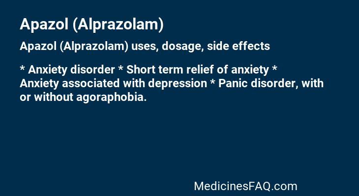 Apazol (Alprazolam)