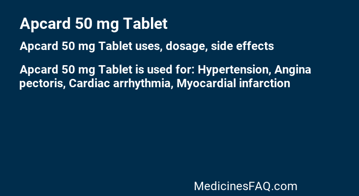 Apcard 50 mg Tablet