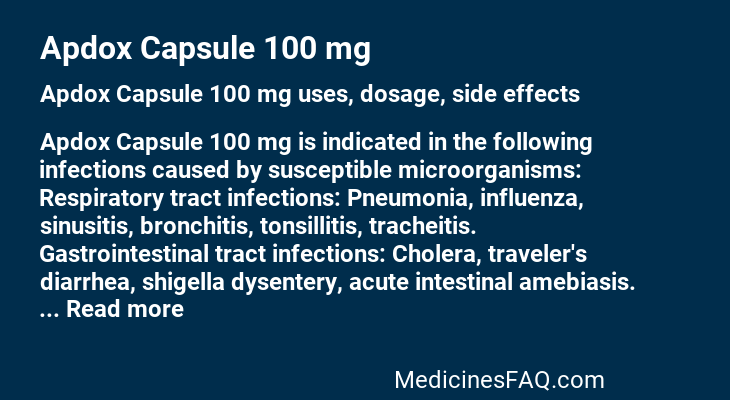 Apdox Capsule 100 mg