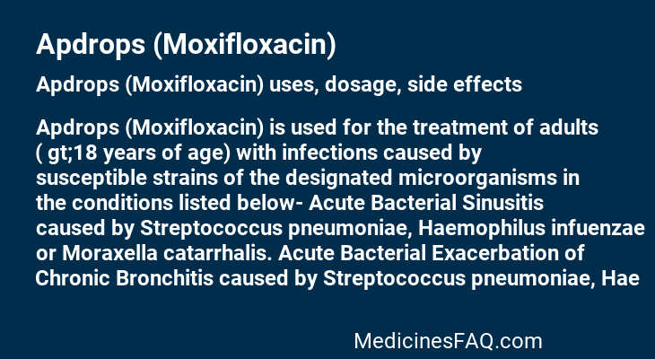 Apdrops (Moxifloxacin)