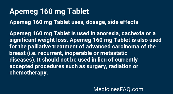 Apemeg 160 mg Tablet