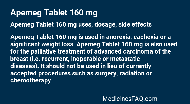 Apemeg Tablet 160 mg