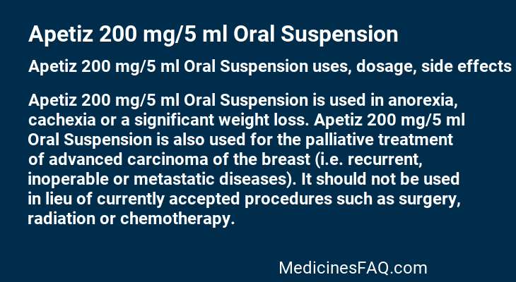 Apetiz 200 mg/5 ml Oral Suspension