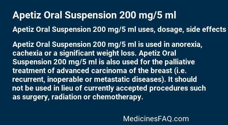 Apetiz Oral Suspension 200 mg/5 ml