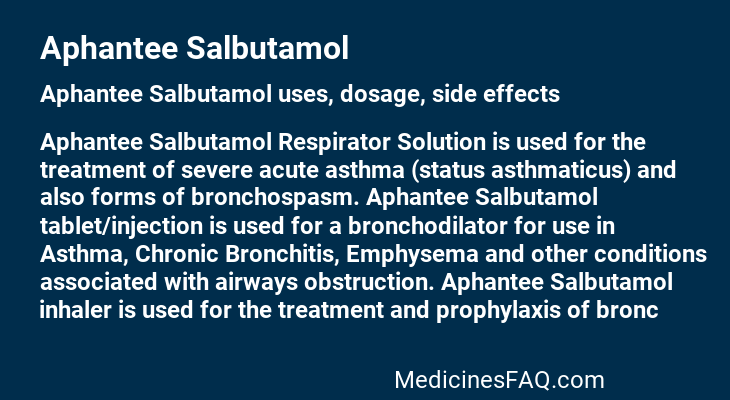 Aphantee Salbutamol