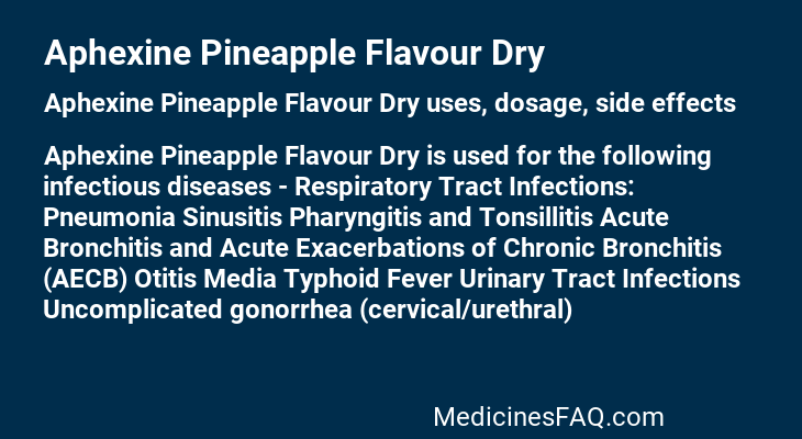 Aphexine Pineapple Flavour Dry