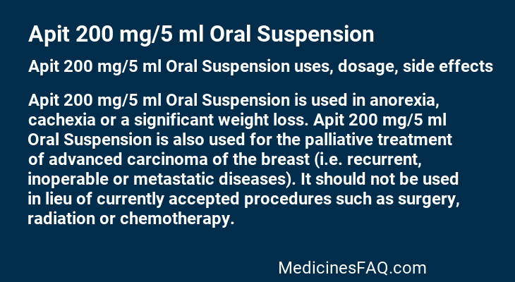 Apit 200 mg/5 ml Oral Suspension