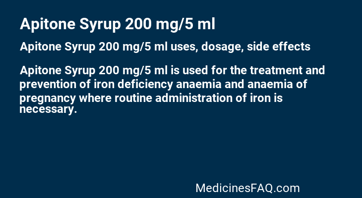 Apitone Syrup 200 mg/5 ml