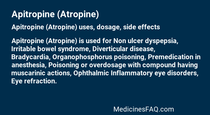 Apitropine (Atropine)