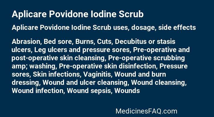 Aplicare Povidone Iodine Scrub