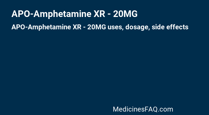 APO-Amphetamine XR - 20MG