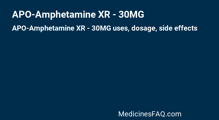 APO-Amphetamine XR - 30MG