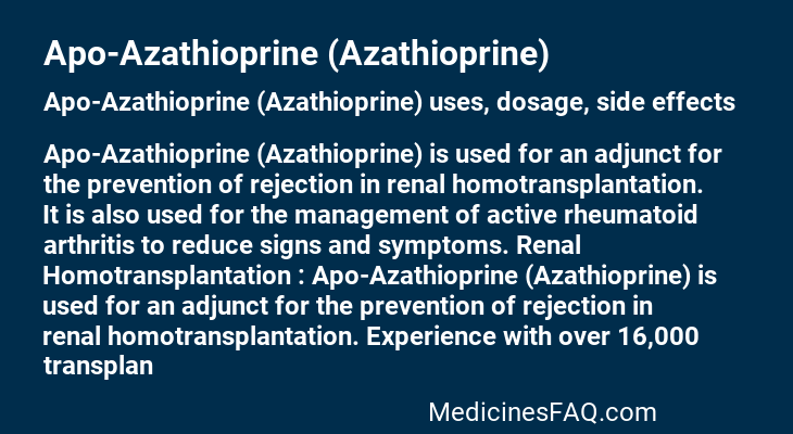 Apo-Azathioprine (Azathioprine)