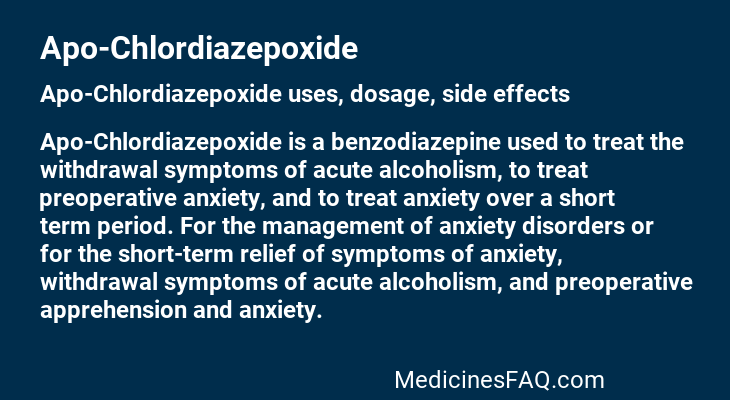 Apo-Chlordiazepoxide